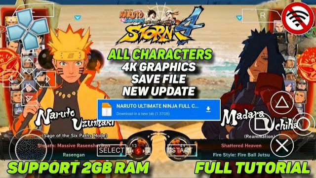 NARUTO ULTIMATE NINJA STORM 4 ISO PSP