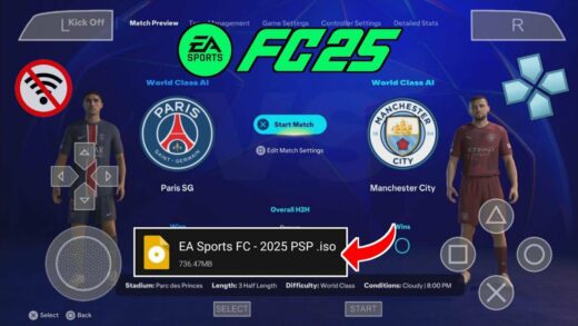 FIFA 14 MOD EA SPORTS FC 25 ISO PSP